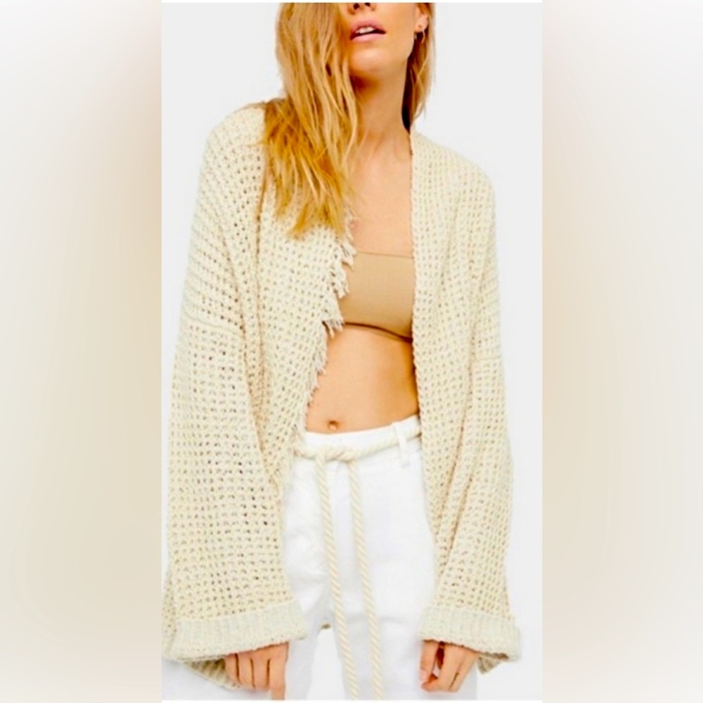 Free People I’ll Be Around Cardigan in Off White